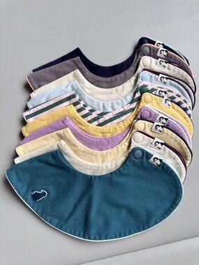 Konny Teal & Pastel Baby Bib Set - Soft Absorbent Cotton 10 pieces